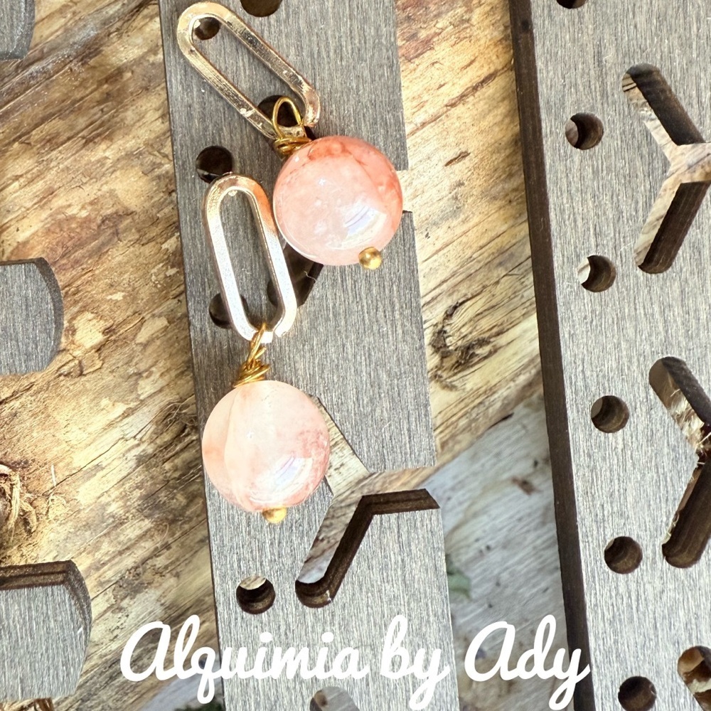 Alquimia Pink and Gold Earrings